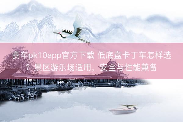 赛车pk10app官方下载 低底盘卡丁车怎样选?景区游乐场适用,安全与性能兼备